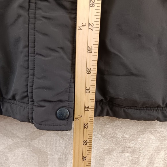 LL Bean Womens Hooded Parka Jacket Black Thinsulate Polartec Fleece Lined Size L - Picture 4 of 9